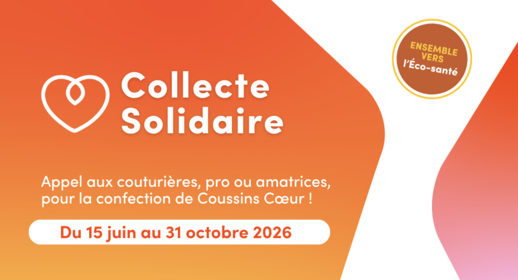 collecte de coussins-cœur Harmonie Mutuelle